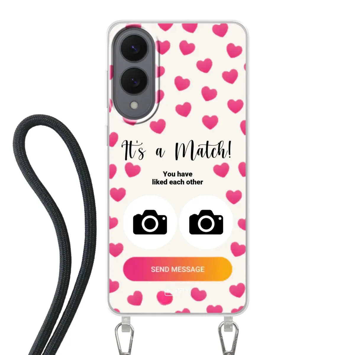 Telefoonhoesje Met Foto - It's a match - Hoesje met koord