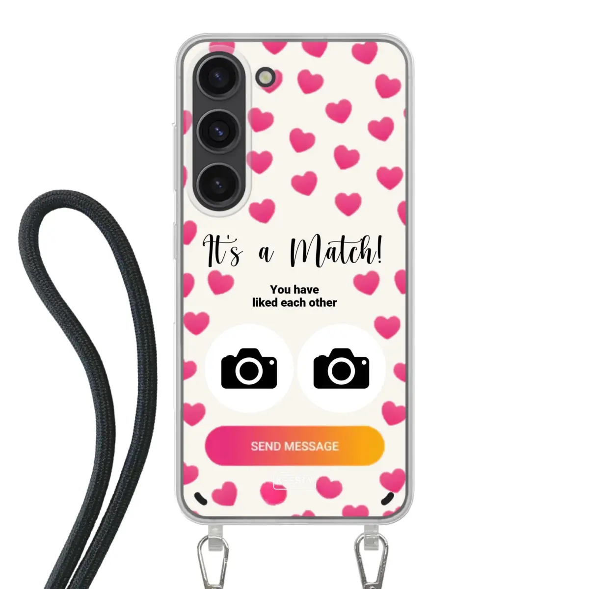 Telefoonhoesje Met Foto - It's a match - Hoesje met koord