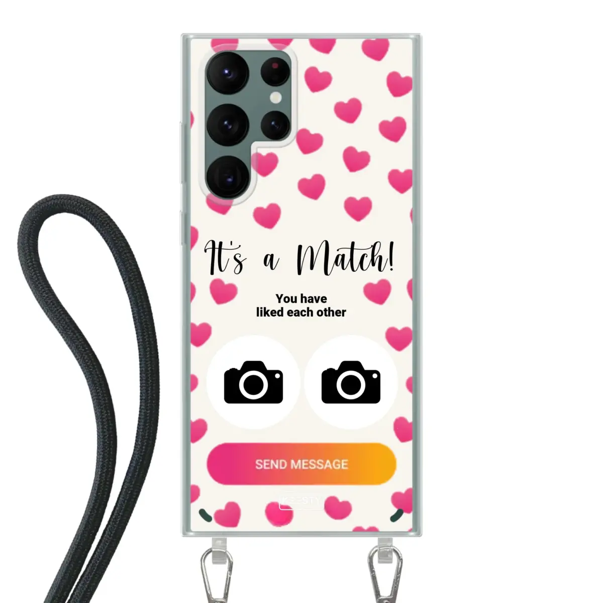 Telefoonhoesje Met Foto - It's a match - Hoesje met koord