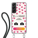 Telefoonhoesje Met Foto - It's a match - Hoesje met koord