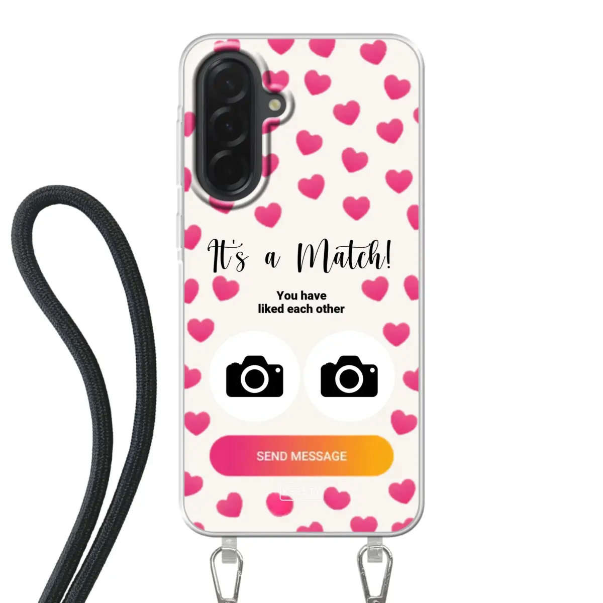 Telefoonhoesje Met Foto - It's a match - Hoesje met koord