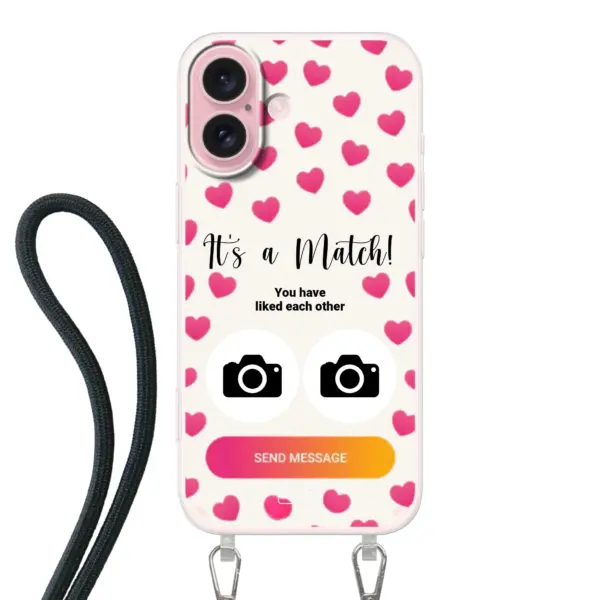Telefoonhoesje Met Foto - It's a match - Hoesje met koord