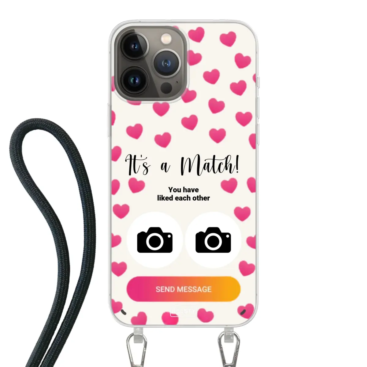 Telefoonhoesje Met Foto - It's a match - Hoesje met koord