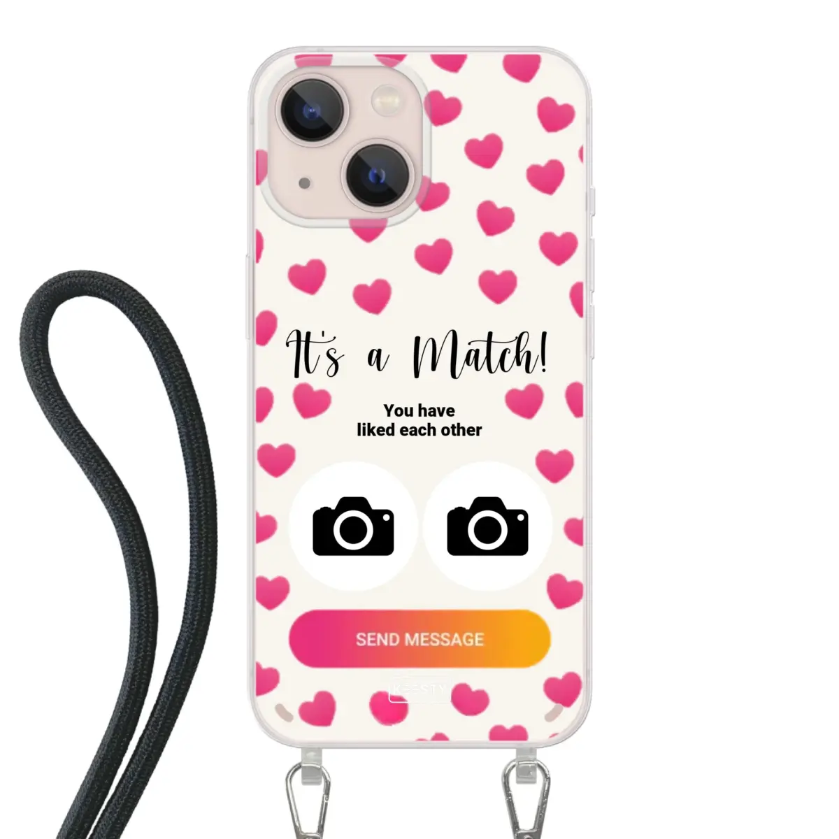 Telefoonhoesje Met Foto - It's a match - Hoesje met koord