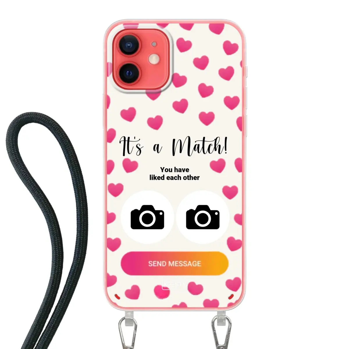 Telefoonhoesje Met Foto - It's a match - Hoesje met koord