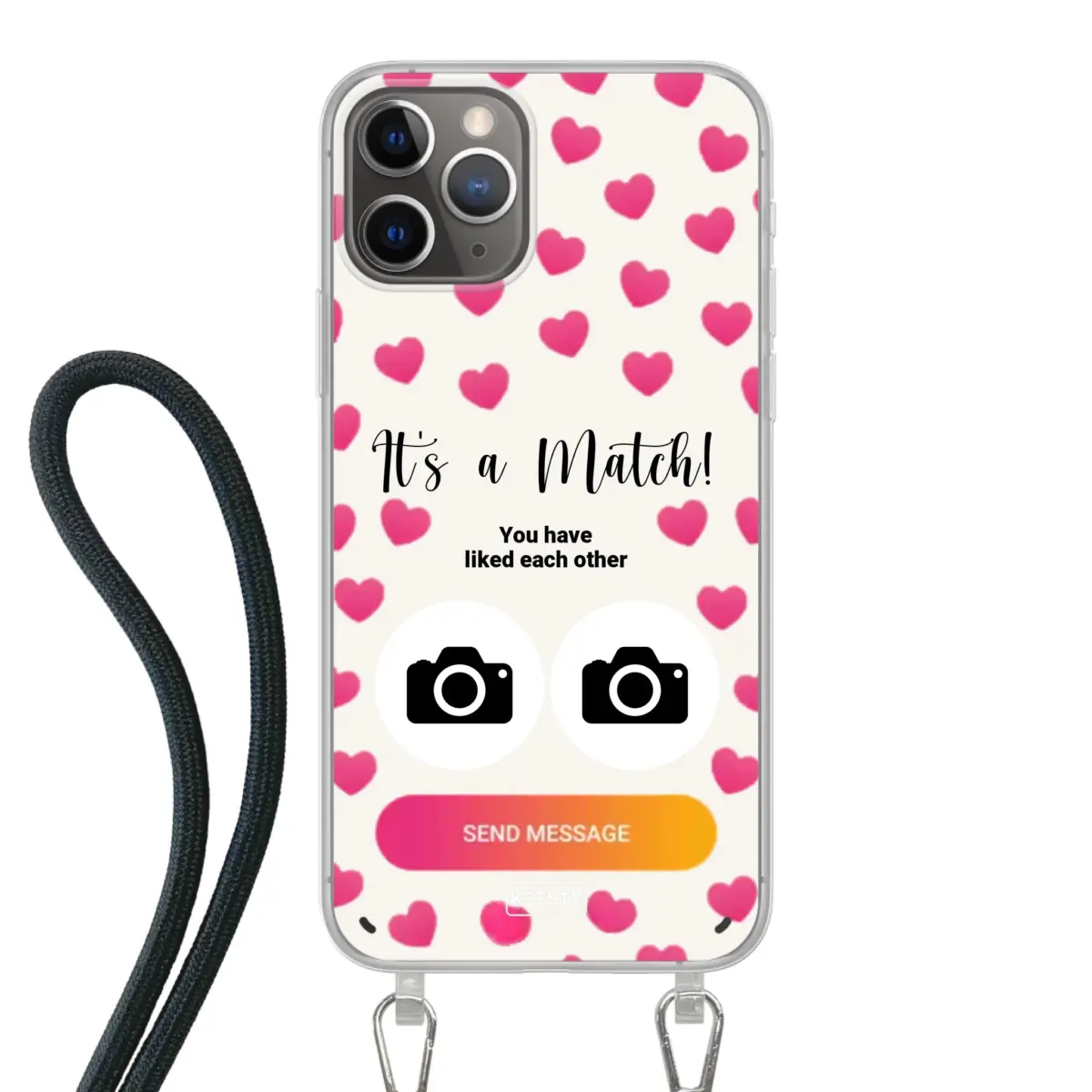 Telefoonhoesje Met Foto - It's a match - Hoesje met koord