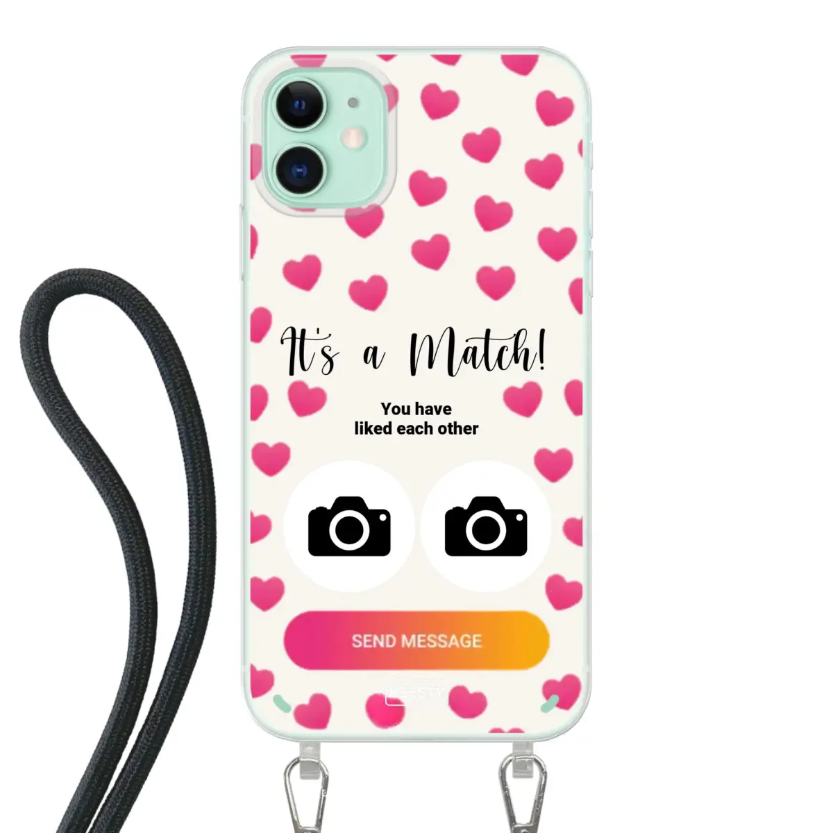 Telefoonhoesje Met Foto - It's a match - Hoesje met koord