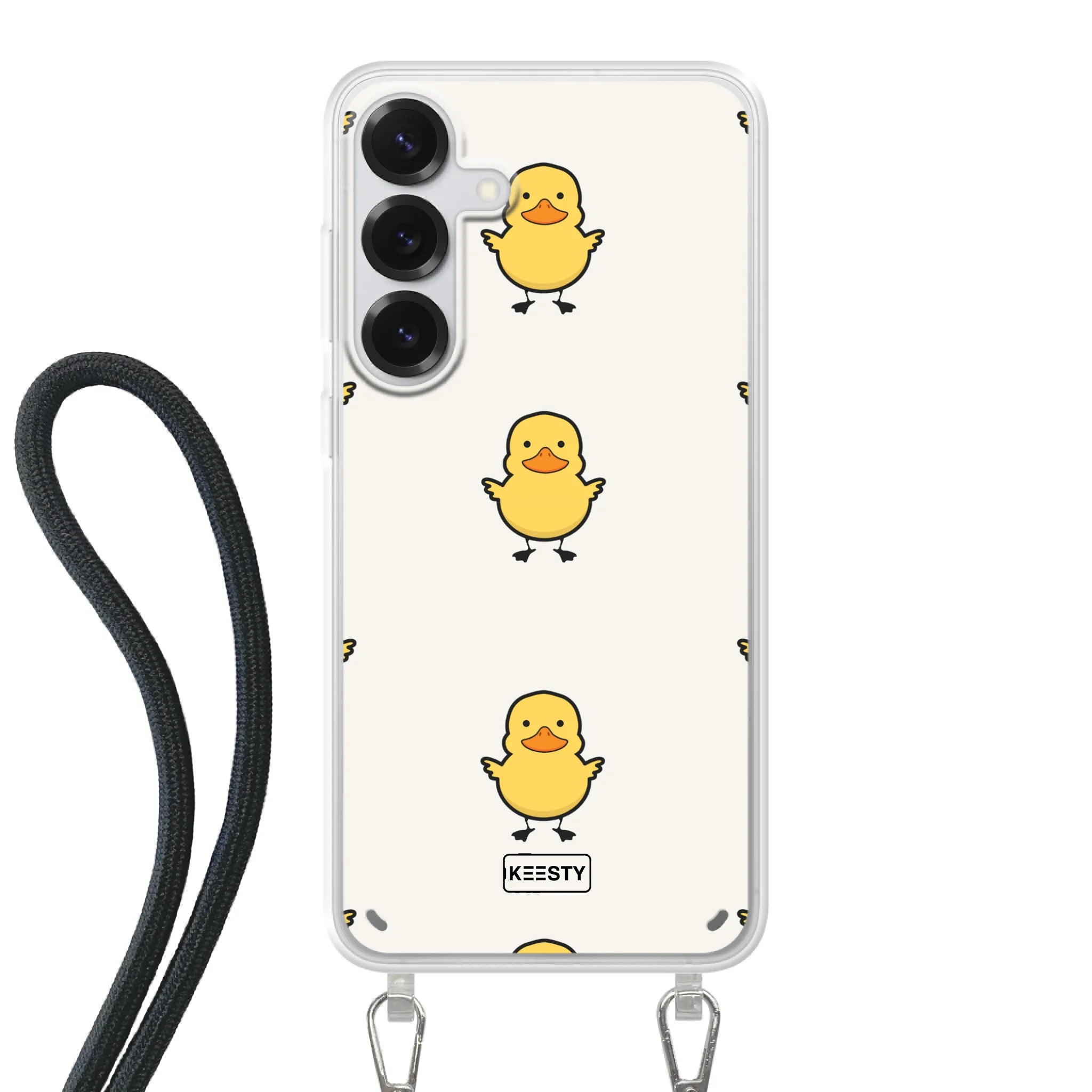 Telefoonhoesje Met Foto - Eend met achtergrond - Hoesje met koord