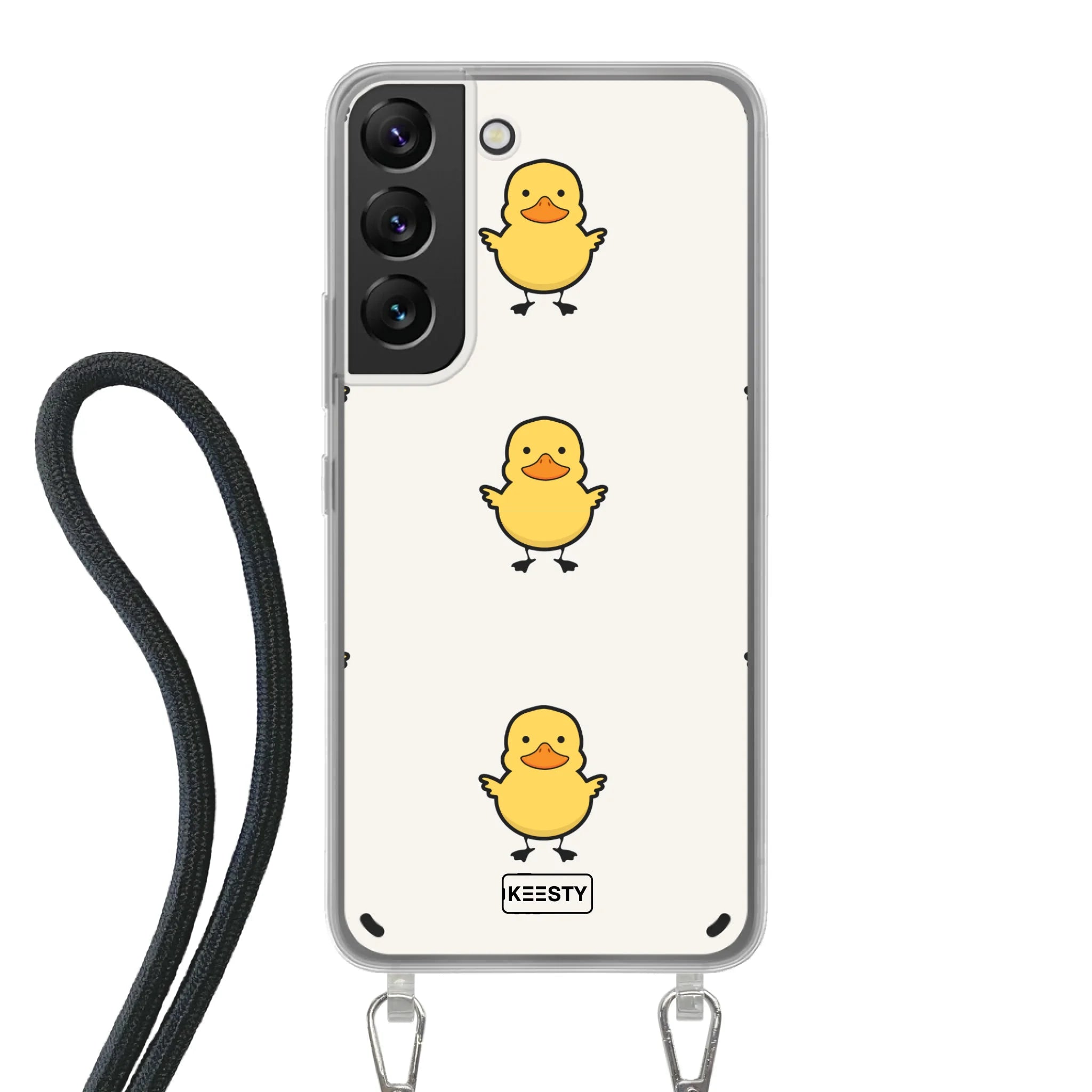 Telefoonhoesje Met Foto - Eend met achtergrond - Hoesje met koord