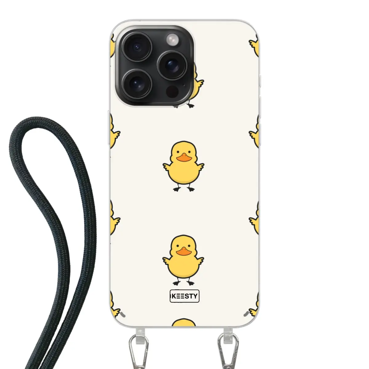 Telefoonhoesje Met Foto - Eend met achtergrond - Hoesje met koord