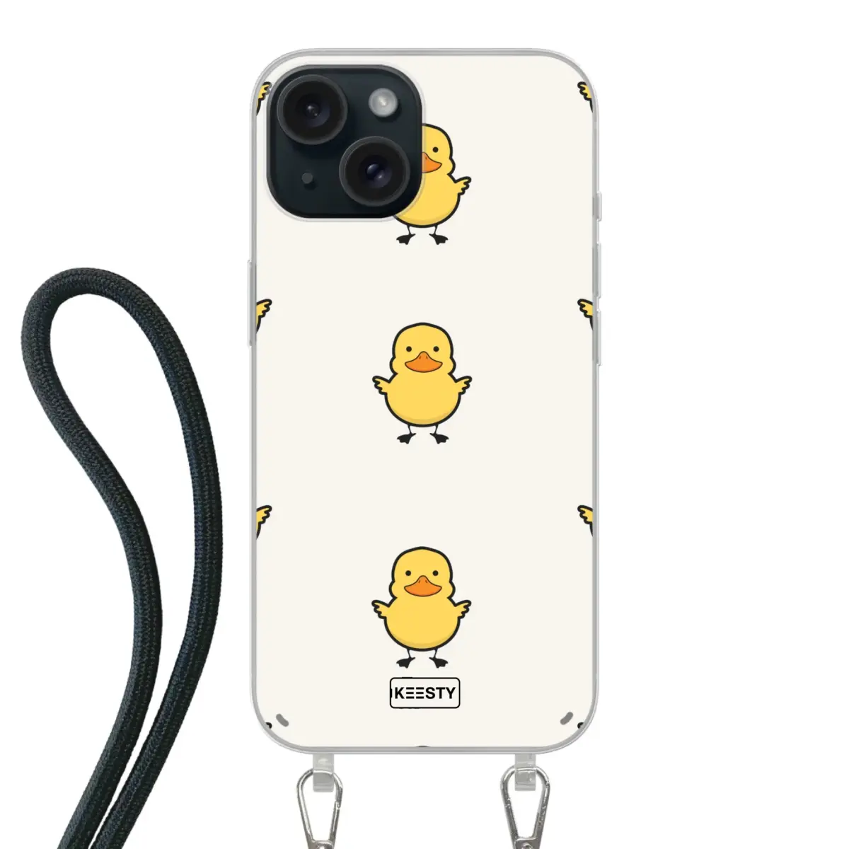 Telefoonhoesje Met Foto - Eend met achtergrond - Hoesje met koord