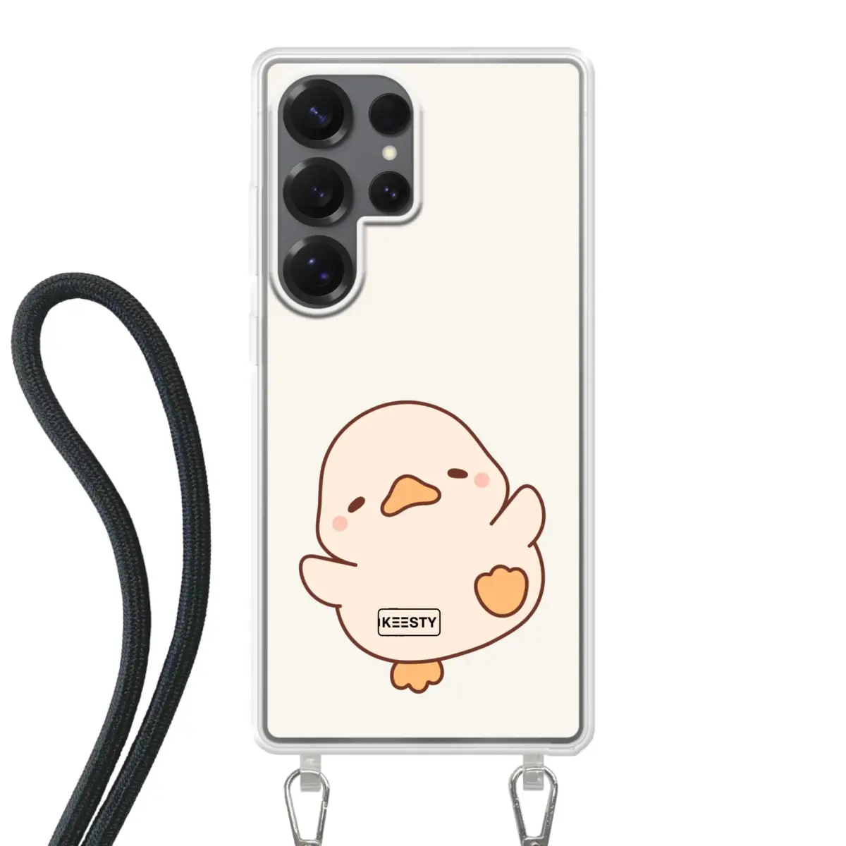 Telefoonhoesje Met Foto - Eend leuk - Hoesje met koord