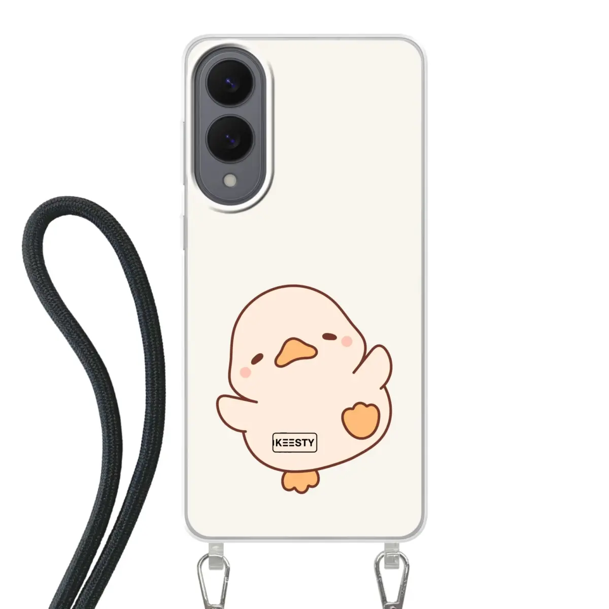 Telefoonhoesje Met Foto - Eend leuk - Hoesje met koord