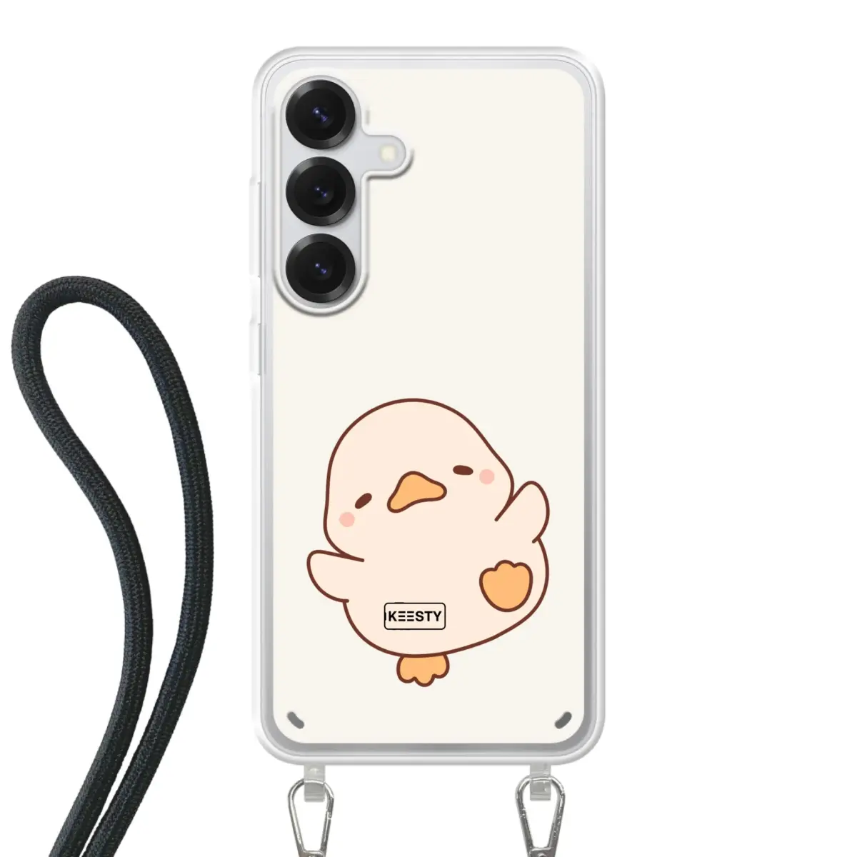 Telefoonhoesje Met Foto - Eend leuk - Hoesje met koord