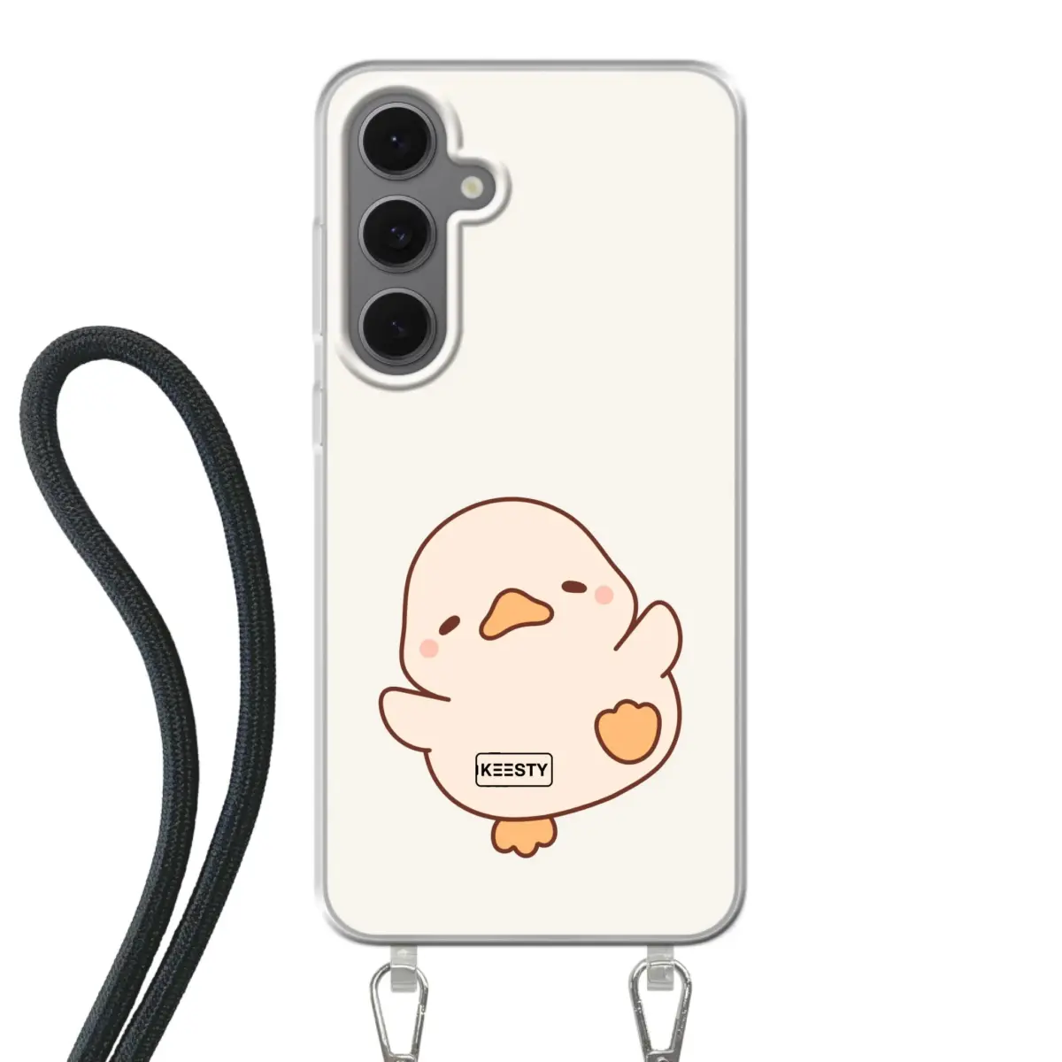 Telefoonhoesje Met Foto - Eend leuk - Hoesje met koord