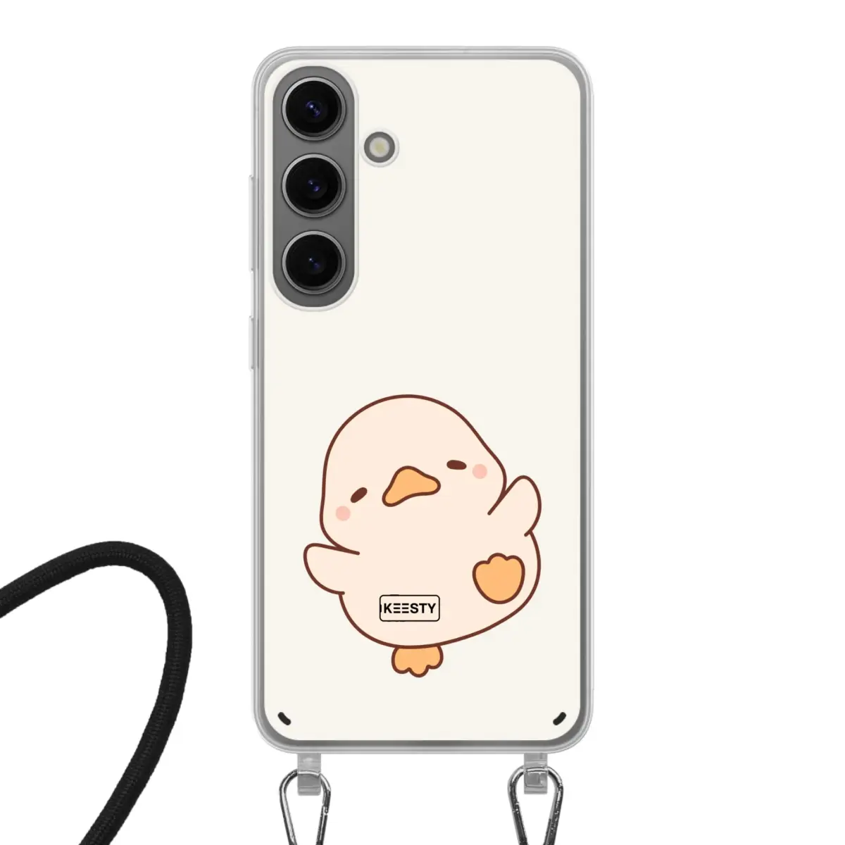 Telefoonhoesje Met Foto - Eend leuk - Hoesje met koord