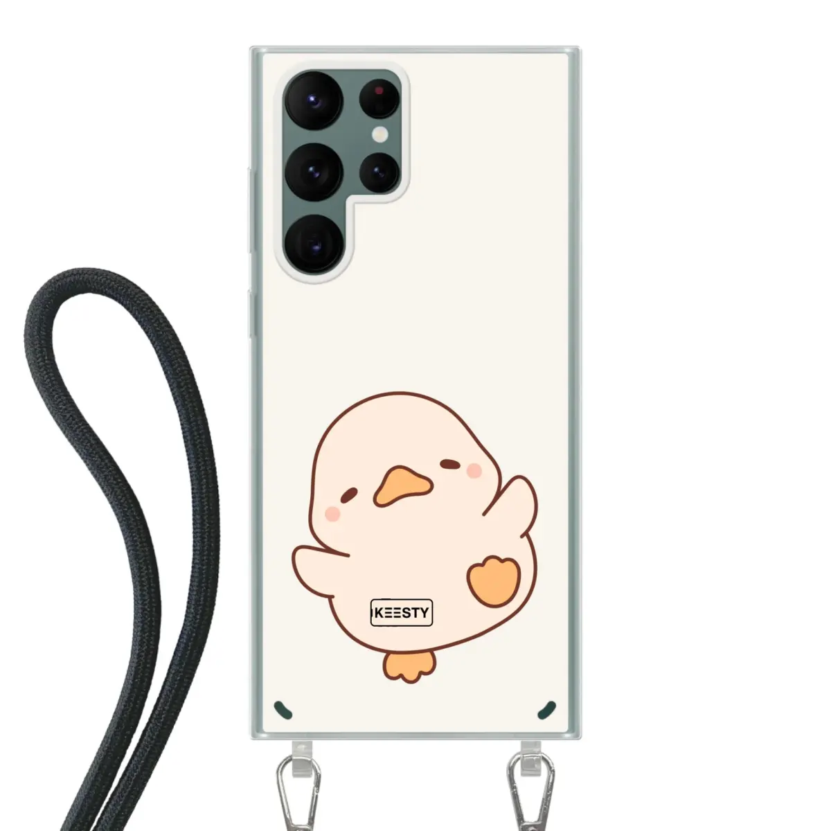 Telefoonhoesje Met Foto - Eend leuk - Hoesje met koord