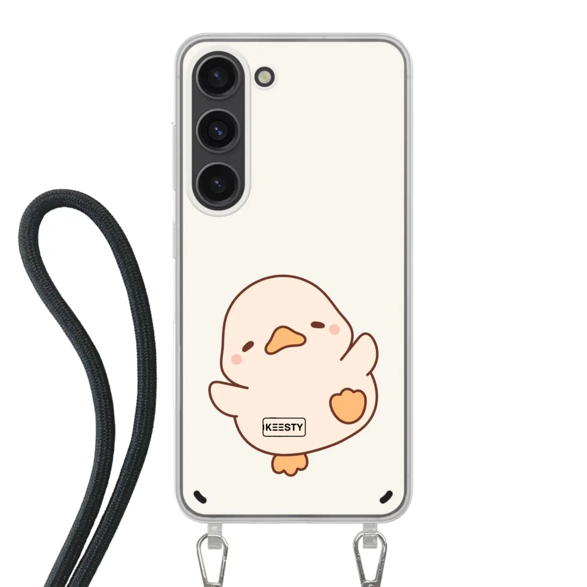 Telefoonhoesje Met Foto - Eend leuk - Hoesje met koord