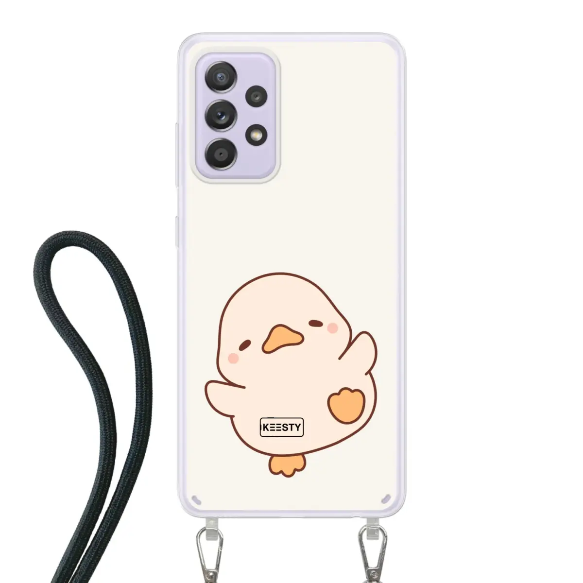 Telefoonhoesje Met Foto - Eend leuk - Hoesje met koord