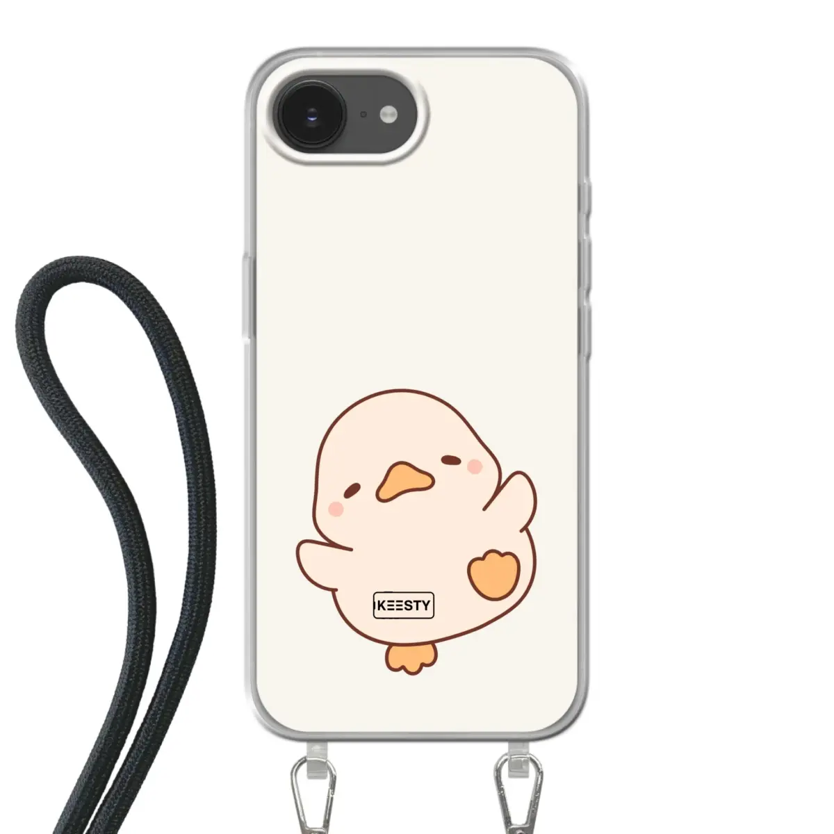 Telefoonhoesje Met Foto - Eend leuk - Hoesje met koord