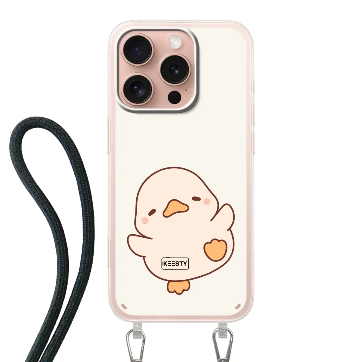 Telefoonhoesje Met Foto - Eend leuk - Hoesje met koord