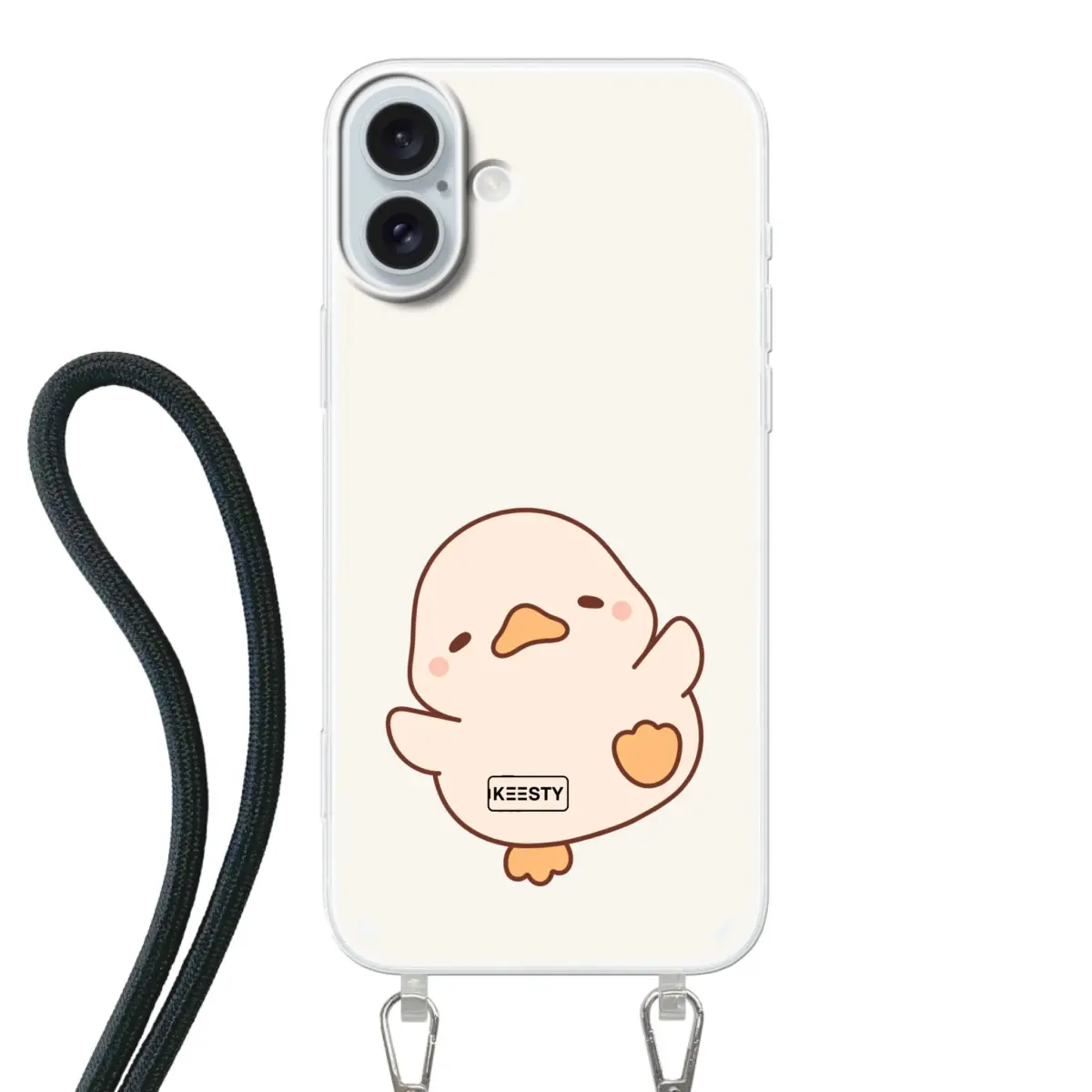 Telefoonhoesje Met Foto - Eend leuk - Hoesje met koord