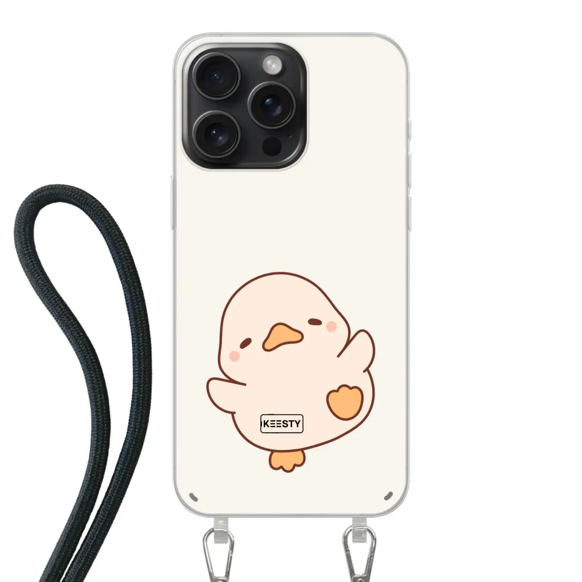 Telefoonhoesje Met Foto - Eend leuk - Hoesje met koord