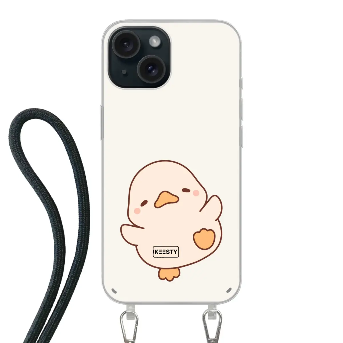 Telefoonhoesje Met Foto - Eend leuk - Hoesje met koord