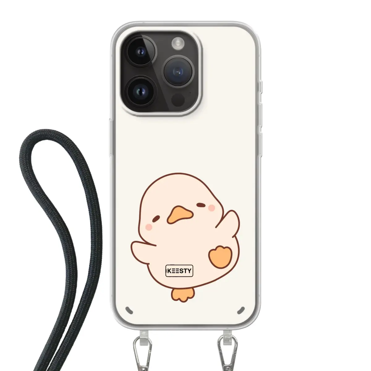 Telefoonhoesje Met Foto - Eend leuk - Hoesje met koord