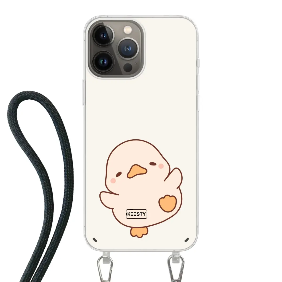 Telefoonhoesje Met Foto - Eend leuk - Hoesje met koord