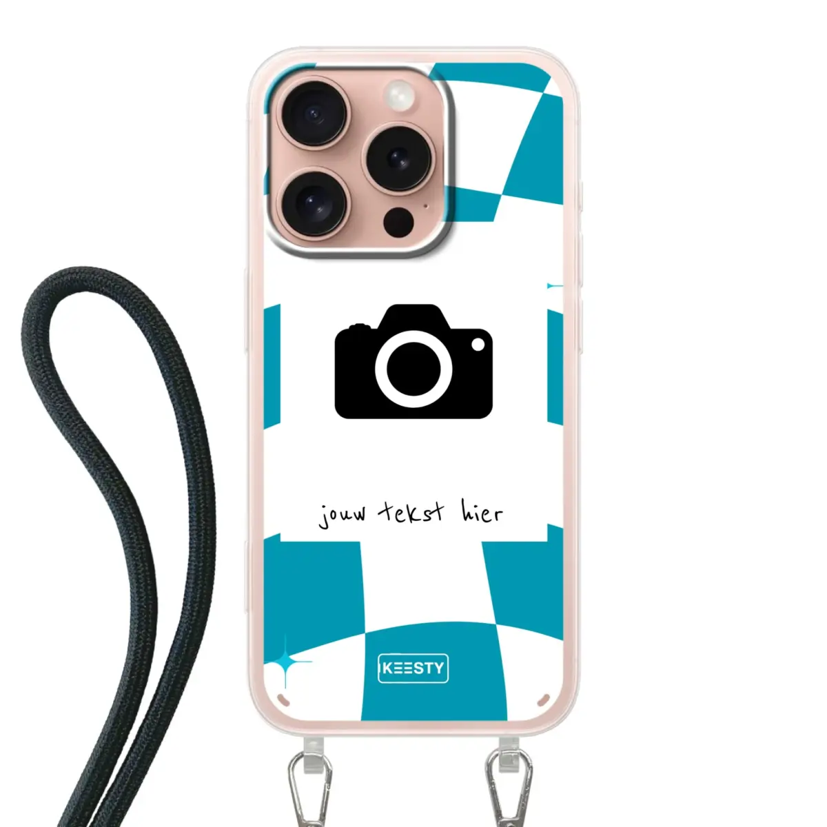 Apple iPhone 16 Pro Crossbody case (back printed, transparent)