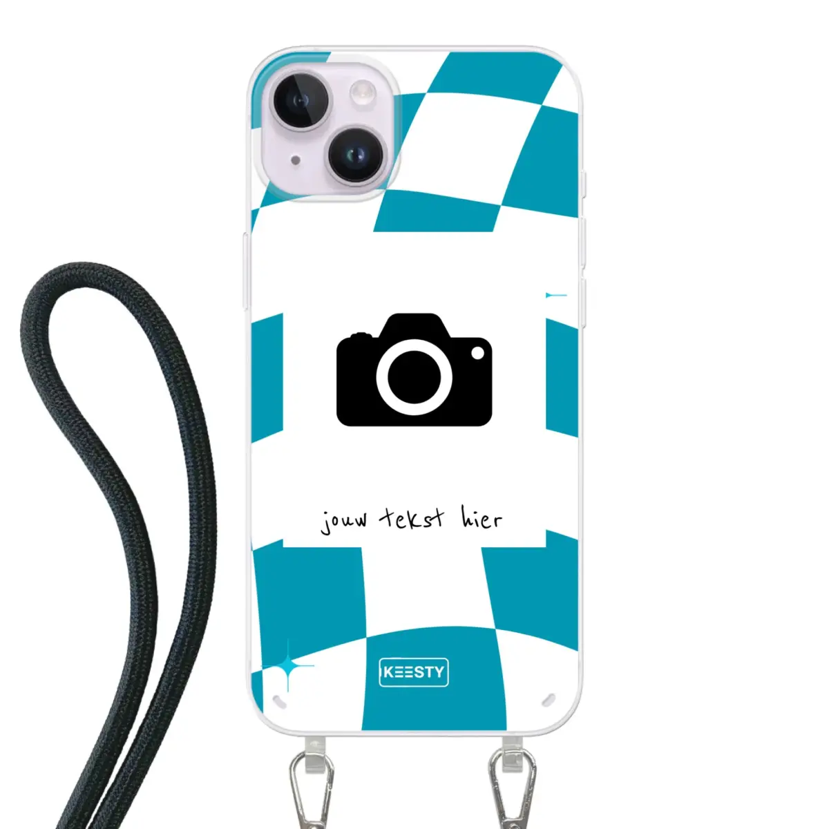 Apple iPhone 14 Plus Crossbody case (back printed, transparent)