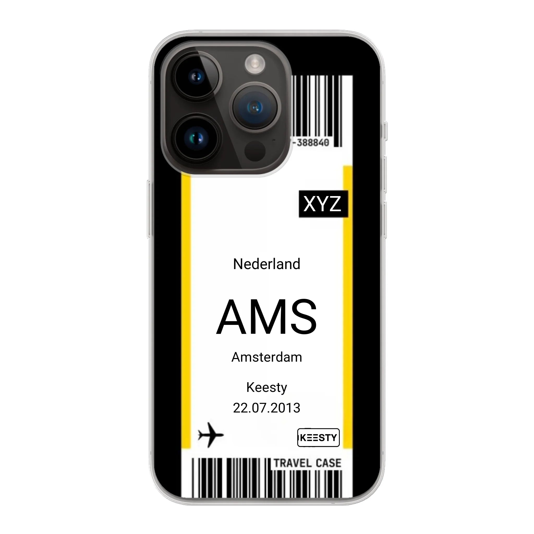 Eigen hoesje maken - Vliegticket - Soft hoesje