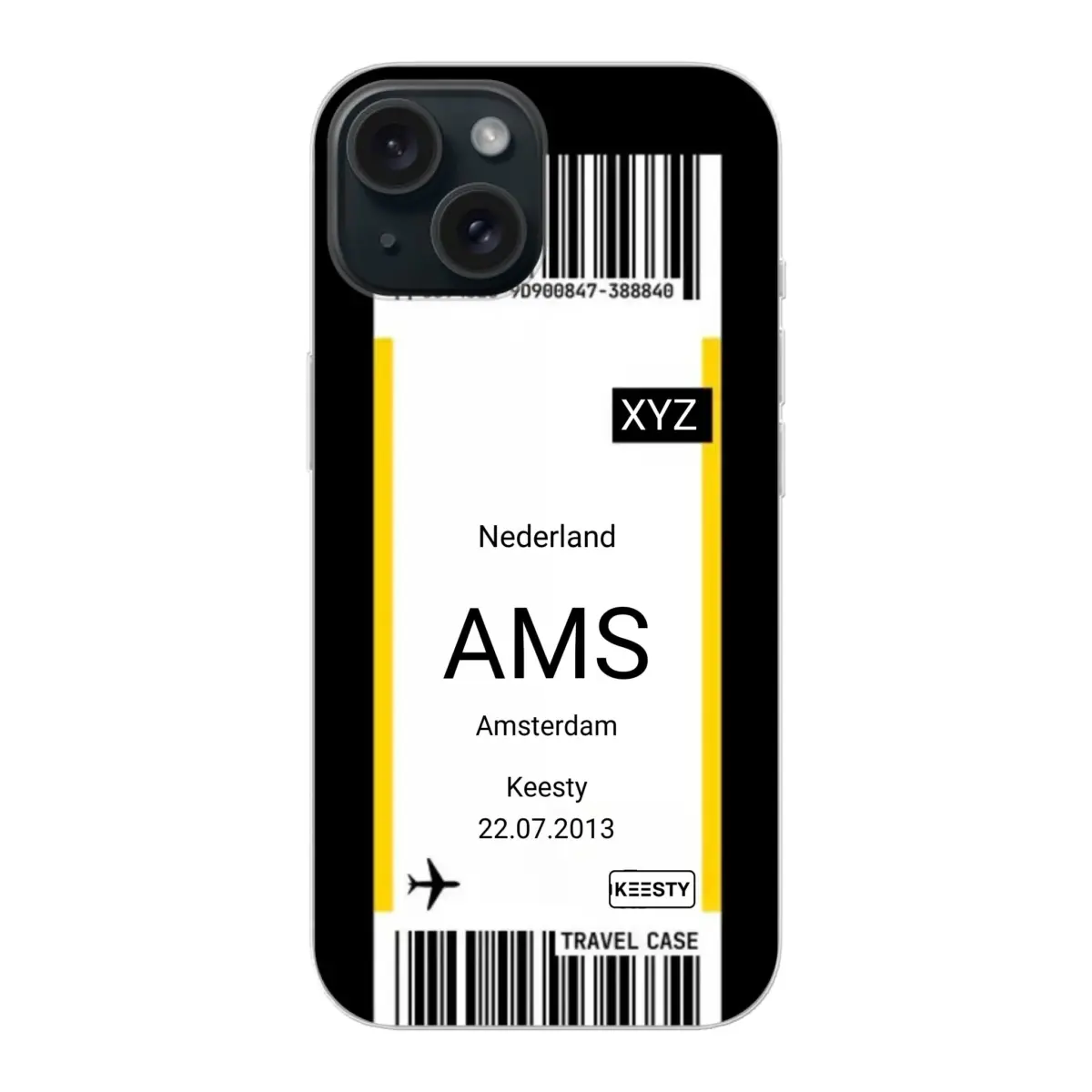 Eigen hoesje maken - Vliegticket - Soft hoesje