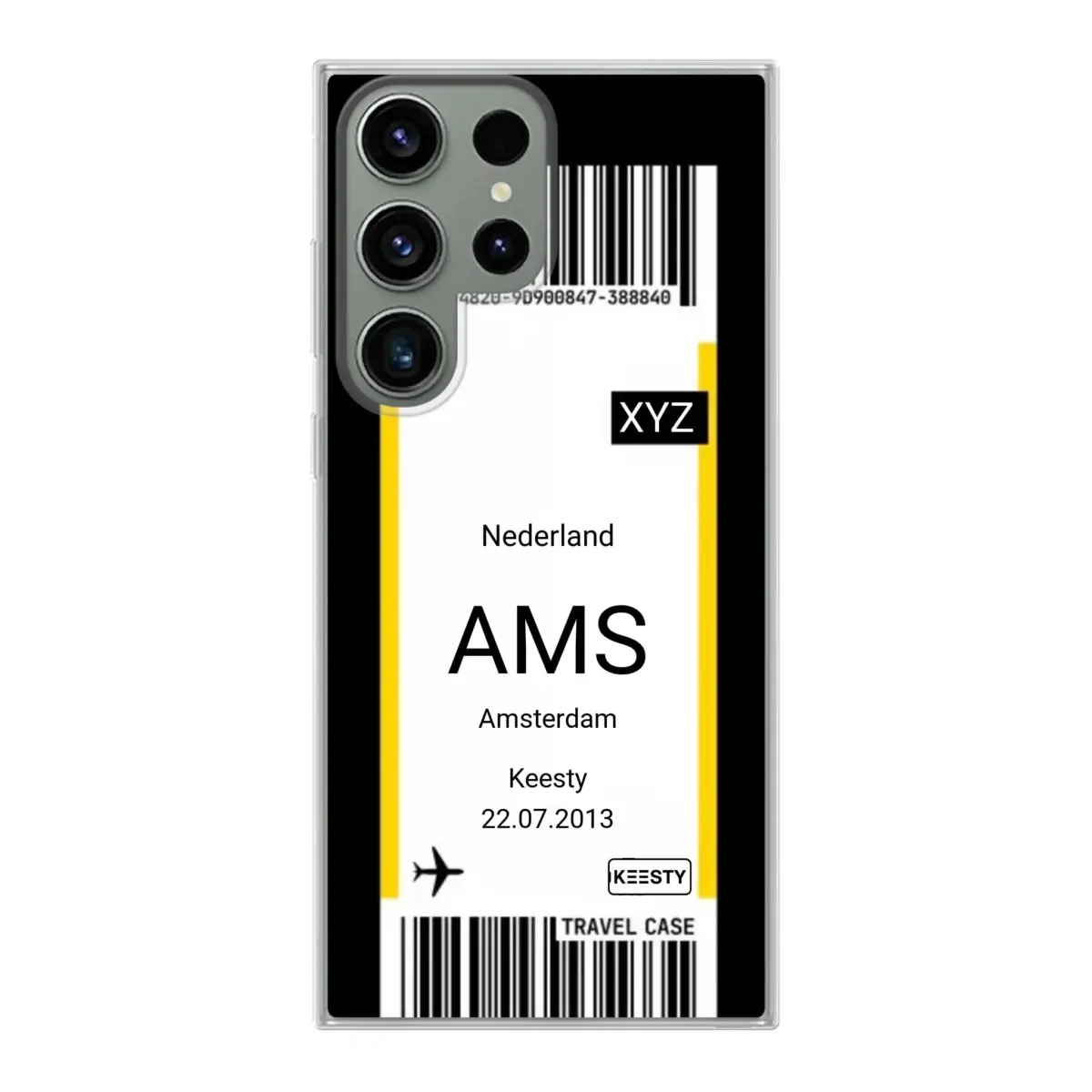 Eigen hoesje maken - Vliegticket - Soft hoesje