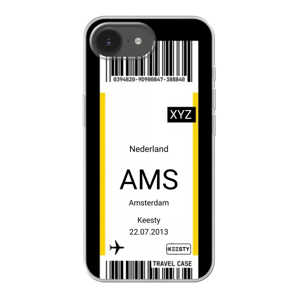 Eigen hoesje maken - Vliegticket - Soft hoesje