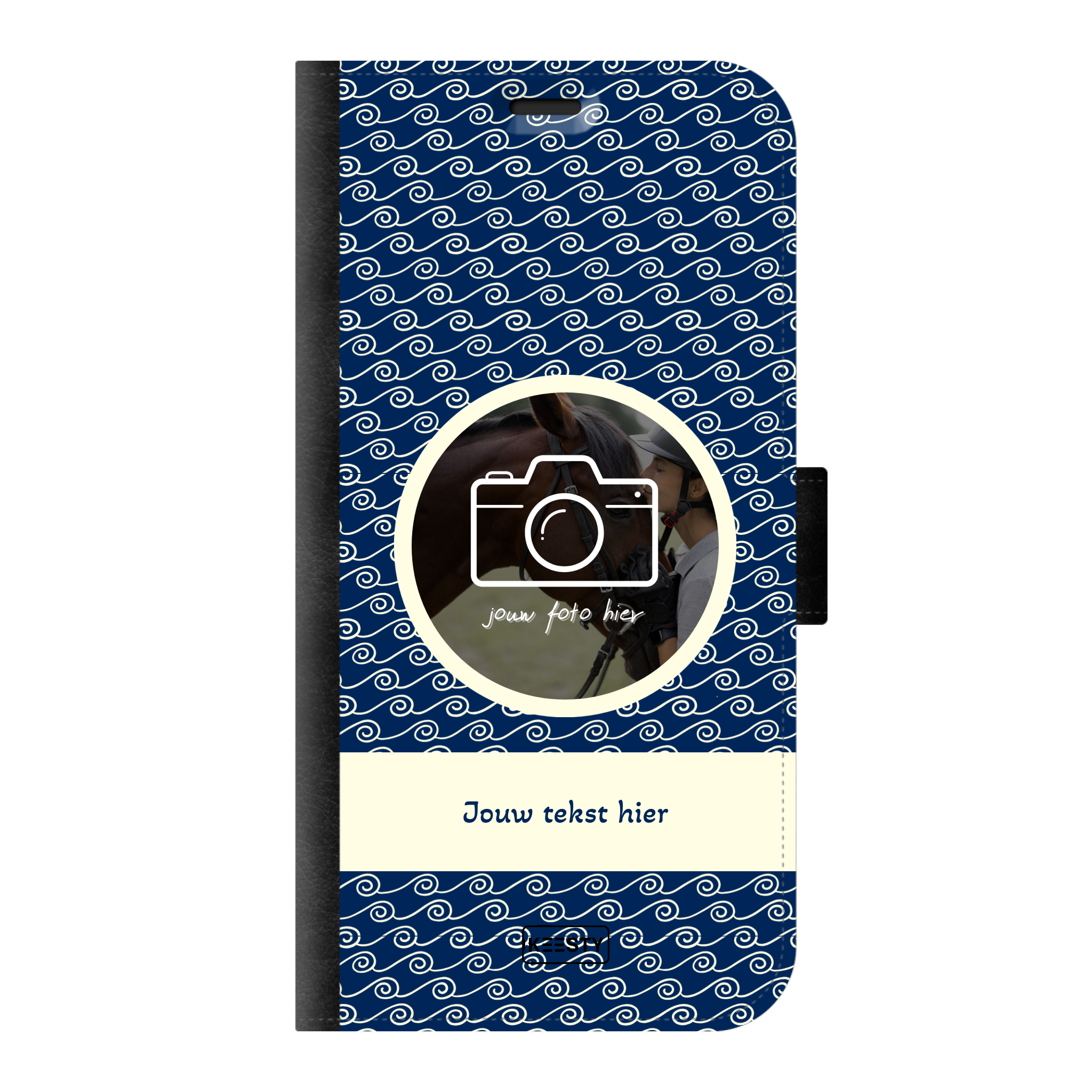 Telefoonhoesje ontwerpen portemonnee waves 1
