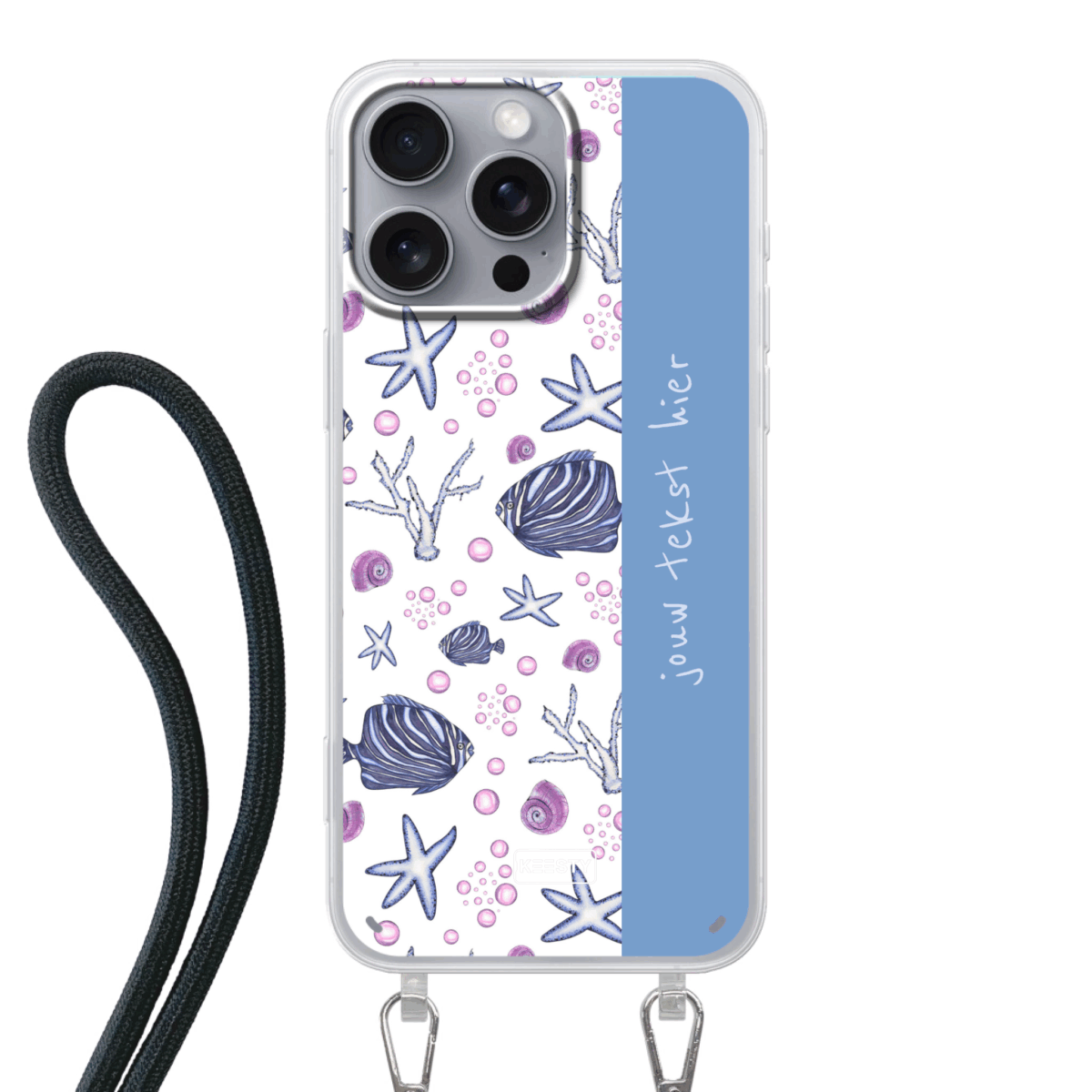 Naam °1 - Coastal Blue - Hoesje Met Koord Maken - Keesty